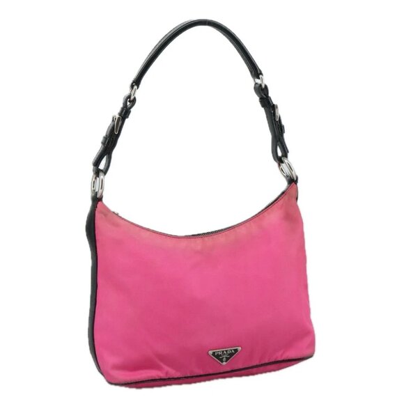 PRADA Shoulder Bag Nylon Pink - Picture 1 of 15